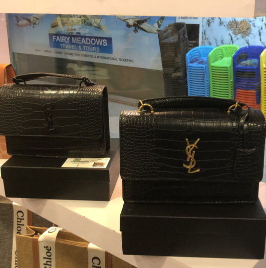 Saint Laurent Kate Crocodile- Embossed Leather Bag ( Premium )