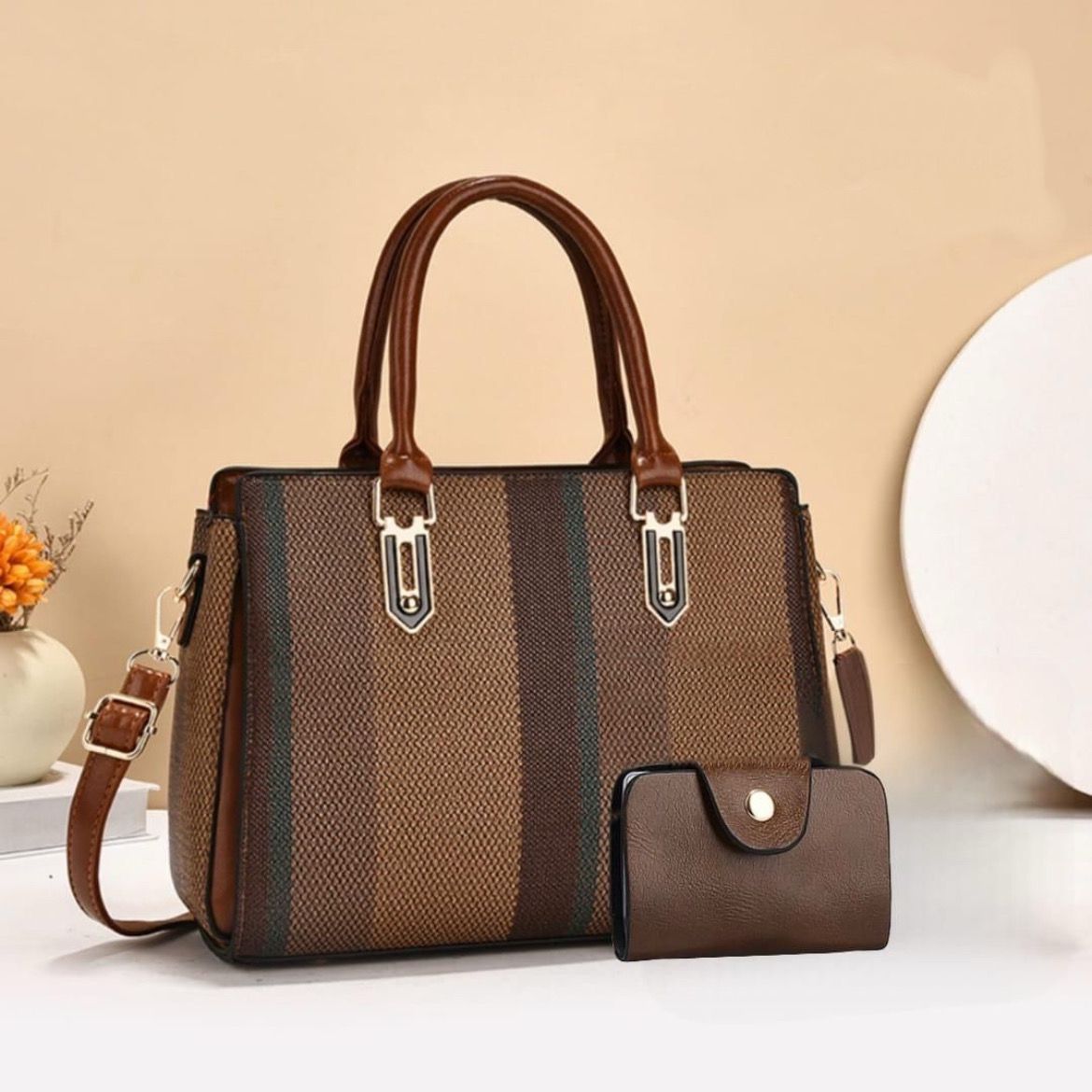 Retro Shoulder Bag set ( High Quality ) 2pcs