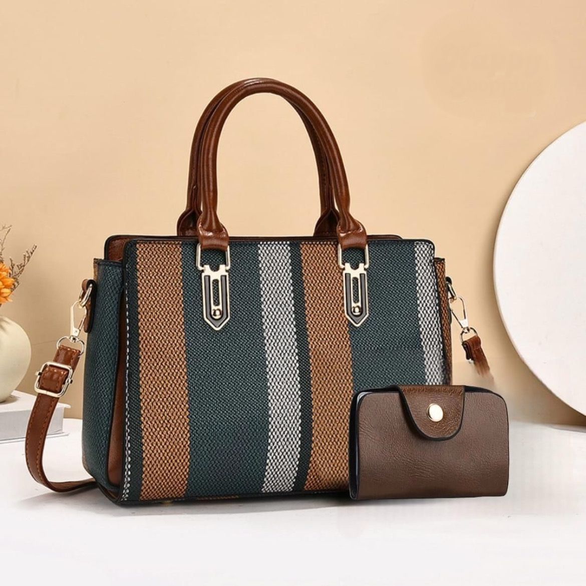 Retro Shoulder Bag set ( High Quality ) 2pcs