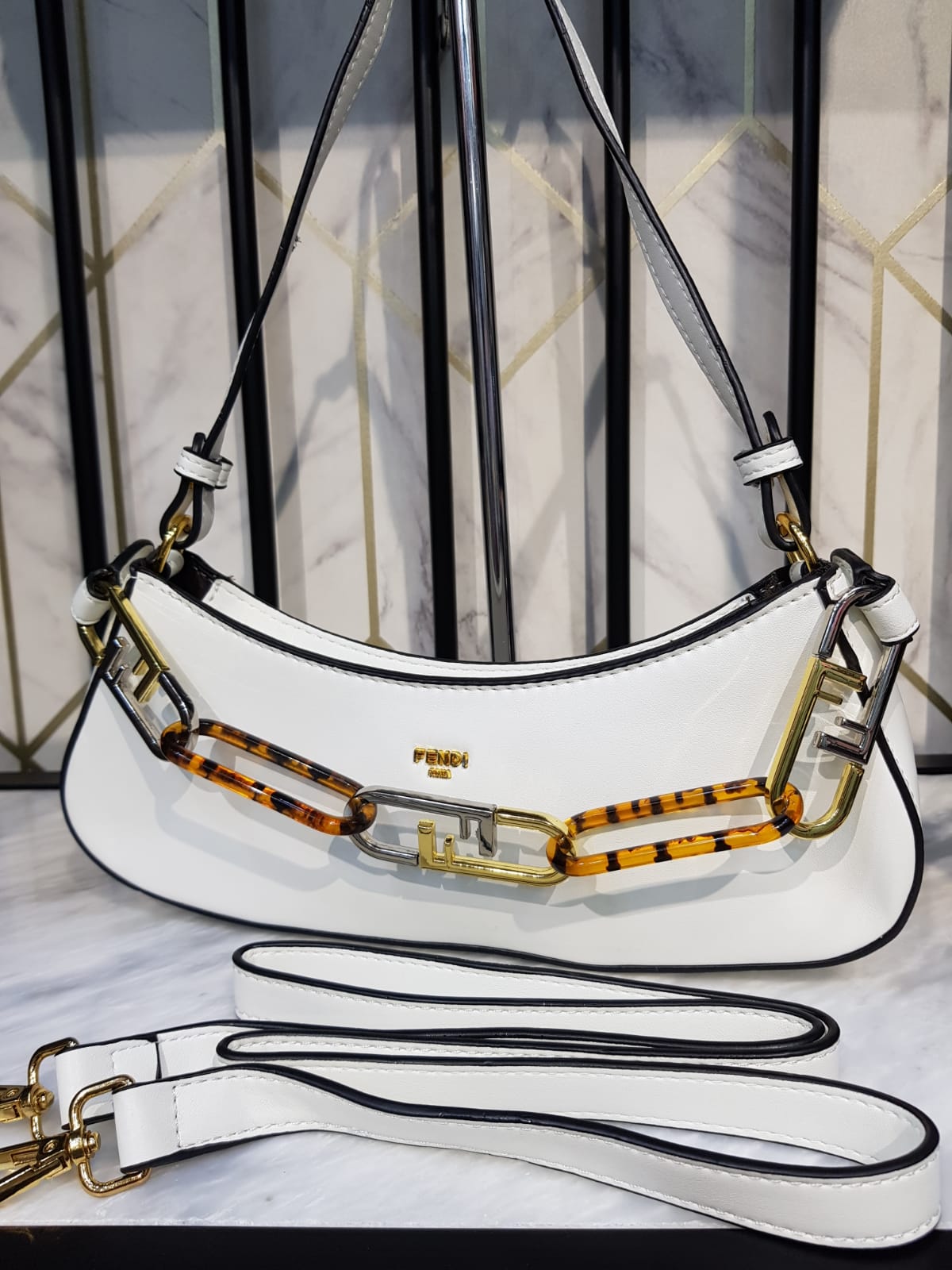 FENDI O'Lock Swing Shoulder Bag