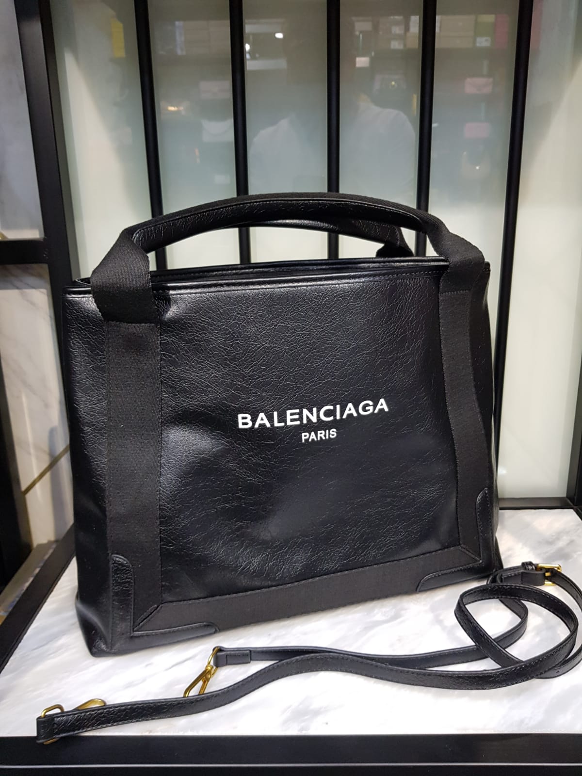 Balenciaga Women's Navy Medium Cabas