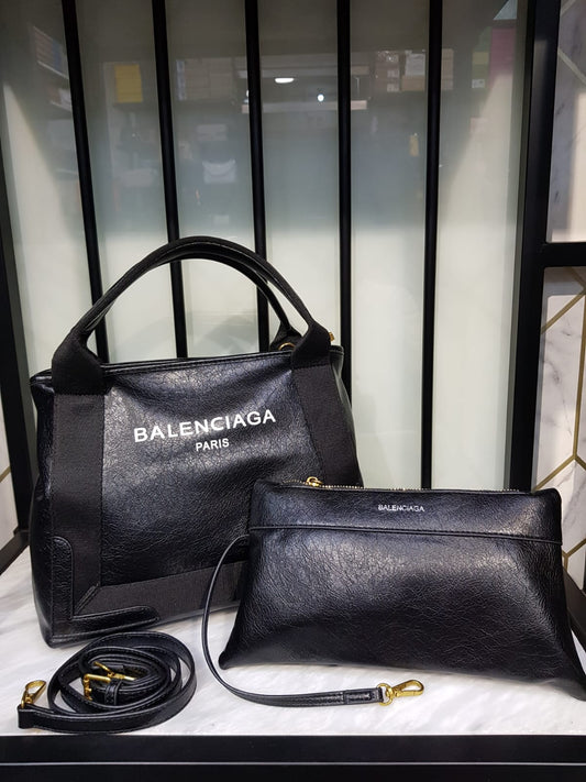 Balenciaga Women Navy Small Cabas