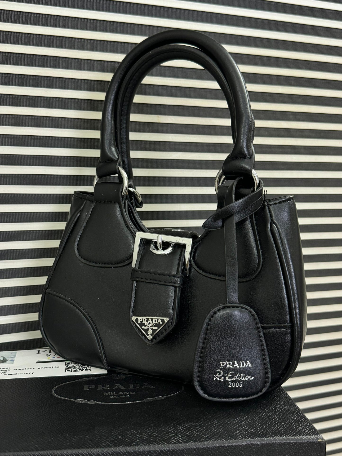 PRADA Moon Padded Nappa Leather Shoulder Bag