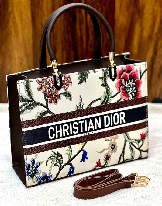 Christan Dior Tote Bag ( Floral Edition )