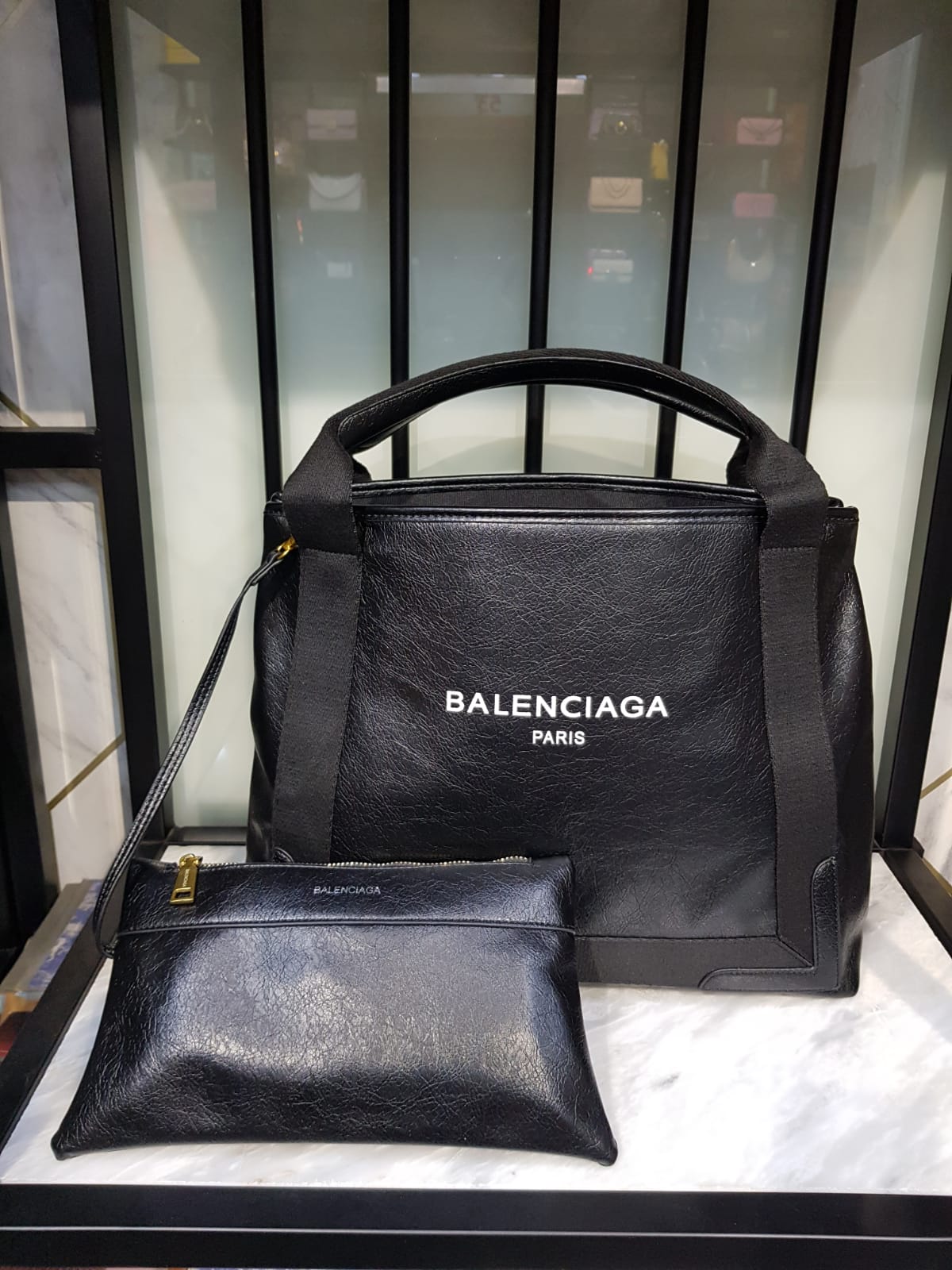 Balenciaga Women's Navy Medium Cabas