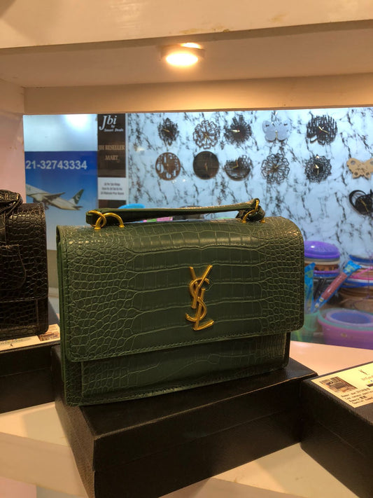 YSL crocodile structure shoulder bag