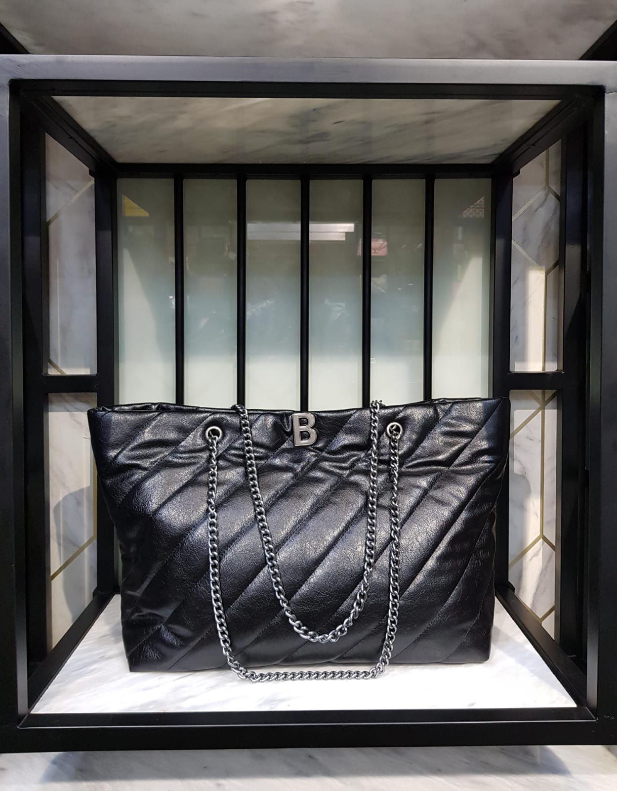 Balenciaga Crush Large Carry All Tote Bag Quilted